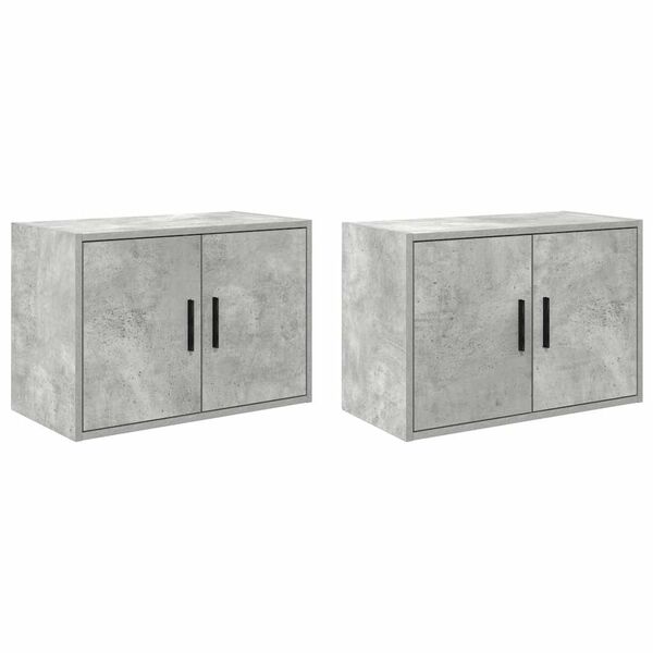 vidaXL Garage Wall Cabinets 2 pcs Concrete Grey Engineered Wood