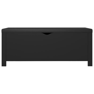 vidaXL Storage Box with Cushion Black 41.3"x15.7"x17.7" Engineered Wood