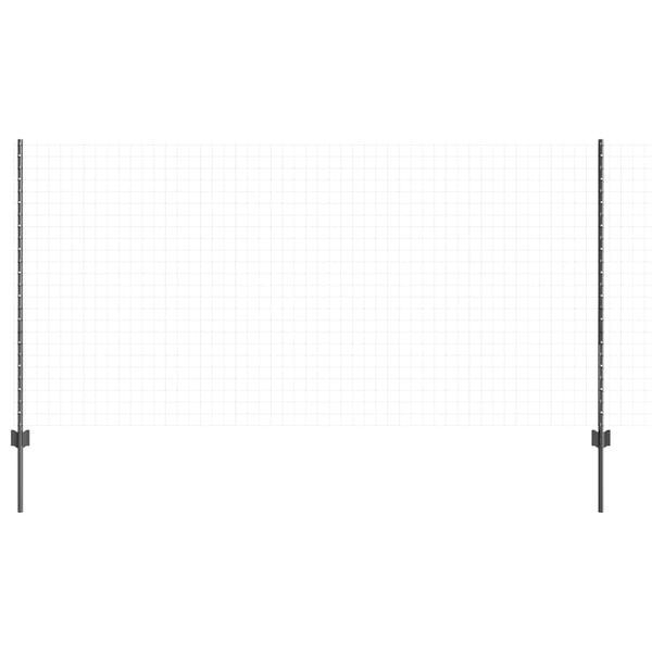 vidaXL Fence Post 5 pcs Grey 47.24 in Steel