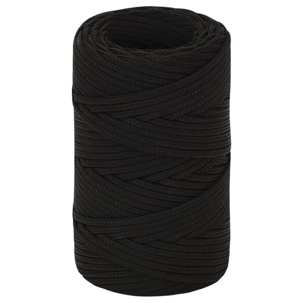 vidaXL Work Rope Black 0.08 " 1640.4 ' Polyester