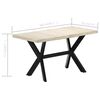 vidaXL Dining Table Bleached Mango Wood