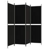 vidaXL 4-Panel Room Divider Black 78.7"x70.9" Fabric