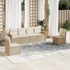 vidaXL Garden Sofa Set Beige, Cream White