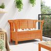 vidaXL Garden Storage Bench Brown 119 x 76 x 44cm Solid pine wood
