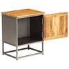 vidaXL Bedside Cabinet Recycled Teak and Steel 15.7"x11.8"x19.7"