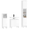 vidaXL Bathroom Furniture Set High gloss white Engineered wood, metal