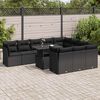 vidaXL Garden Sofa Set Black PE Rattan