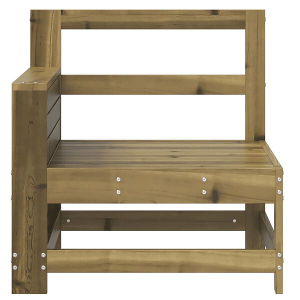 vidaXL Garden Sofa Natural wood color Treated pine wood Compact Modular