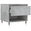vidaXL Coffee Table Concrete grey Engineered wood, metal Medium
