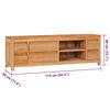 vidaXL TV Cabinet Teak Brown Solid Teak Wood Medium