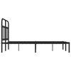 vidaXL Bed Frame Black Powder-Coated Steel 47.2 x 78.7 in Bed Frame