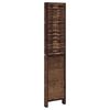 vidaXL Room Divider 4 Panels Dark Brown Solid Wood Paulownia