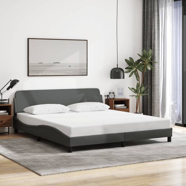 vidaXL Bed Frame Dark Grey