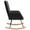 vidaXL Rocking Chair Black Sherpa Fabric