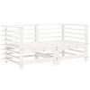 vidaXL Garden Lounge Set White Solid pine wood, Plywood slats Large