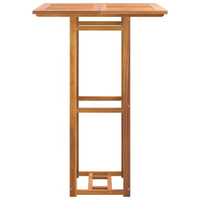 vidaXL Bistro Table 29.5"x29.5"x43.3" Solid Wood Acacia