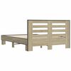 vidaXL Bed Frame Sonoma Oak Engineered wood, metal, plywood 47.2 x 74.8 in