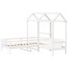 vidaXL Day Bed And Bench Set White Solid pine wood 35.4 x 74.8 in