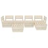 vidaXL Garden Lounge Set Natural Wood Impregnated Spruce Wood Medium
