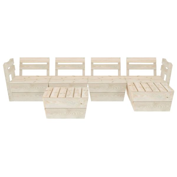 vidaXL Garden Lounge Set Natural Wood Impregnated Spruce Wood Medium