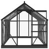 vidaXL Glass Greenhouse Anthracite 61"x117.3"x75.2" Aluminum