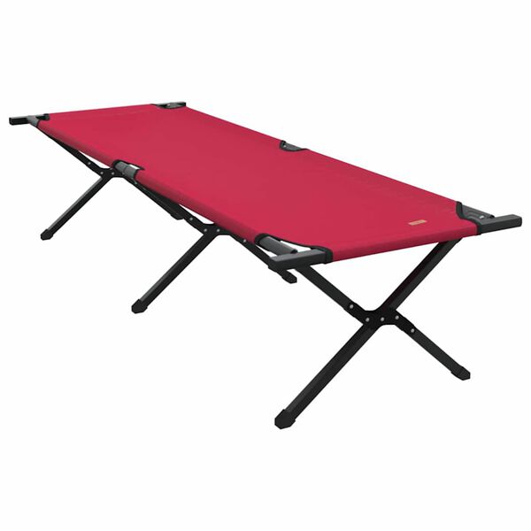 vidaXL Folding Camping Bed Red 75.98 x 27.17 x 17.72 in Oxford fabric