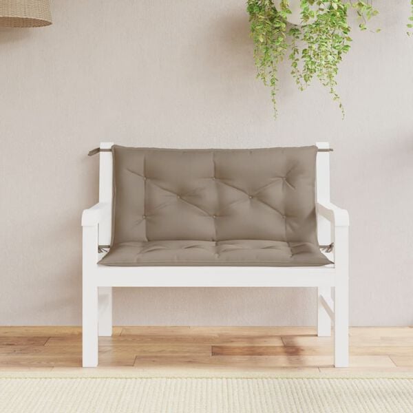 vidaXL Garden Bench Cushion Set of 2 Taupe