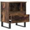 vidaXL Bedside Cabinet Set of 2 Smoked Oak Engineered wood, Metal