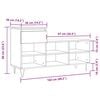 vidaXL Shoe Cabinet Concrete grey Engineered wood Medium Shoe Cabinet