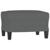 vidaXL 3-seater Sofa With Footstool Dark grey