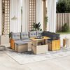 vidaXL Garden Sofa Set Beige and Light Grey