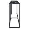 vidaXL Console Table Black marble Tempered glass Large Sleek