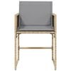 vidaXL Garden Chair Set of 4 Mix Beige, Light Grey