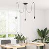 vidaXL Pendant Lamp Black Metal Adjustable height, ceiling mounting