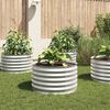 vidaXL Garden Raised Bed Silver Galvanized Steel