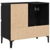 vidaXL Bathroom Cabinet with Drawer Black Oak 25.59 x 12.99 x 23.62 in