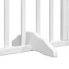 vidaXL Dog Gate Set of 9 White Poplar Wood Large Foldable Dog Gate