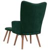 vidaXL Relaxing Chair With Stool Dark Green