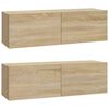 vidaXL TV Cabinet Set 4 Pieces Sonoma Oak Engineered Wood Medium