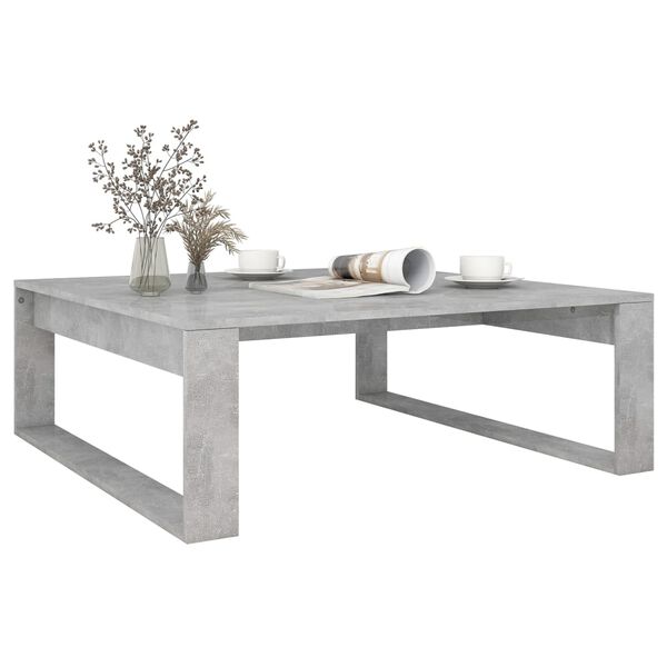 vidaXL Coffee Table Concrete Grey Engineered Wood 39.4 x 39.4 in Durable