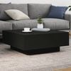 vidaXL Coffee Table Black Engineered Wood Low Coffee Table Coffee Table