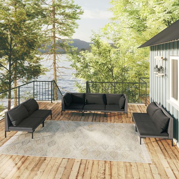 vidaXL Garden Lounge Set Dark Grey