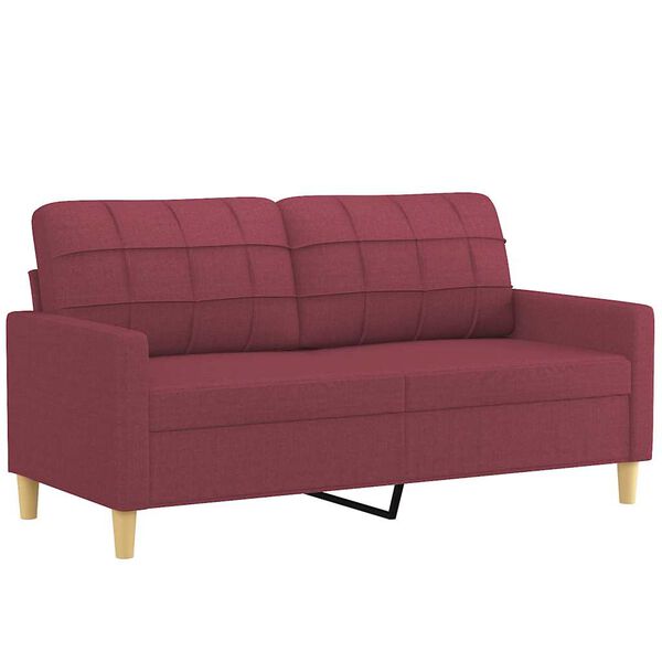 vidaXL 2-seater Sofa Wine Red Fabric (100% polyester), metal, textilene