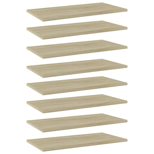 vidaXL Bookshelf Board Set of 8 Sonoma Oak Engineered Wood
