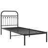 vidaXL Bed Frame Black Steel Small Single Bed Frame Rectangular