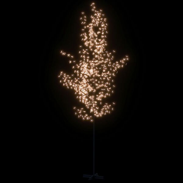 vidaXL LED Tree Warm White Steel, Plastic Large Height-Adjustable