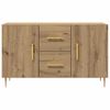 vidaXL Sideboard Artisan Oak Engineered Wood, Metal 39.4 in Sideboard