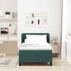 vidaXL Box Spring Bed with Mattress Dark green 35.43 x 78.74 in Velvet