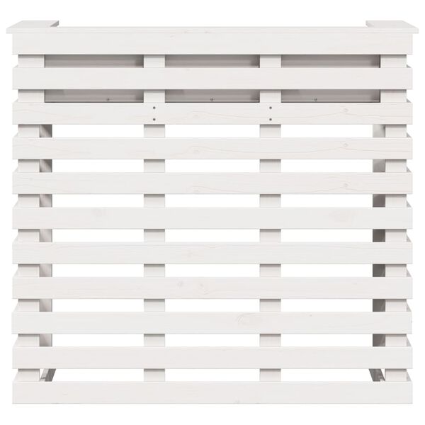 vidaXL Outdoor Bar Table White Solid Pine Wood Medium Outdoor Bar Table