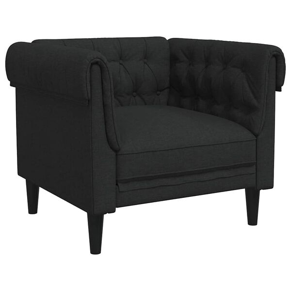 vidaXL Chesterfield Sofa Chair Black